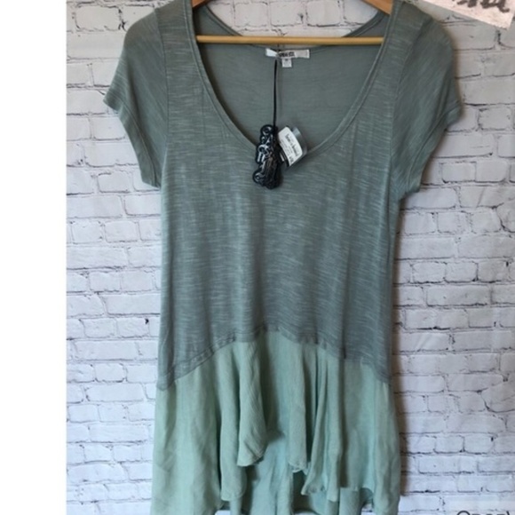 AnM Tops - NWT AnM Seafoam Green Burnout Tunic M